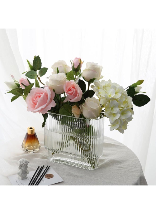 البيضاوي مزروعة الزجاج مزروعة الزهرة واضحة للزهرة المنزل Centerpieces ديكور - Image 5